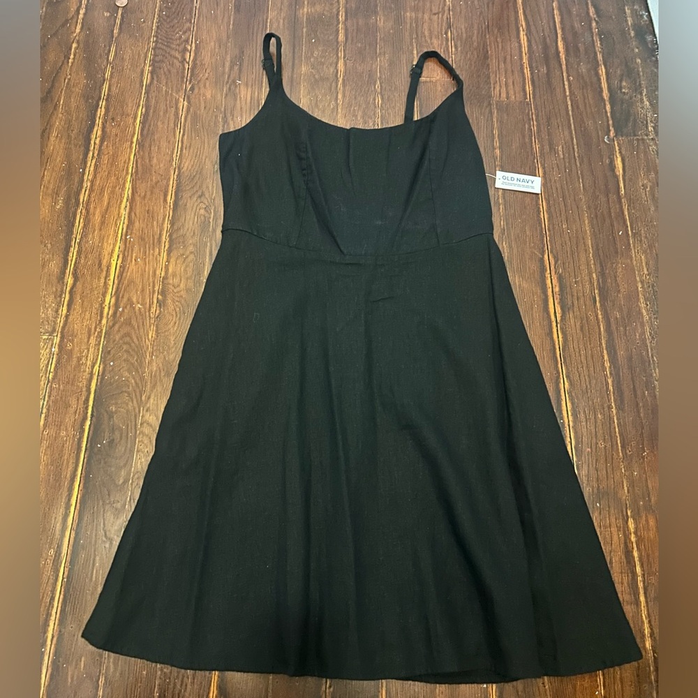 Old Navy Black Spaghetti-Strap A-Line Dress